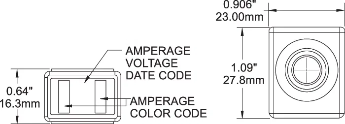 5176-BSS – BLUE SEA Fuse, Terminal Fuse MRBF 40 Amp Single 58 Volt DC Light Blue - view 2